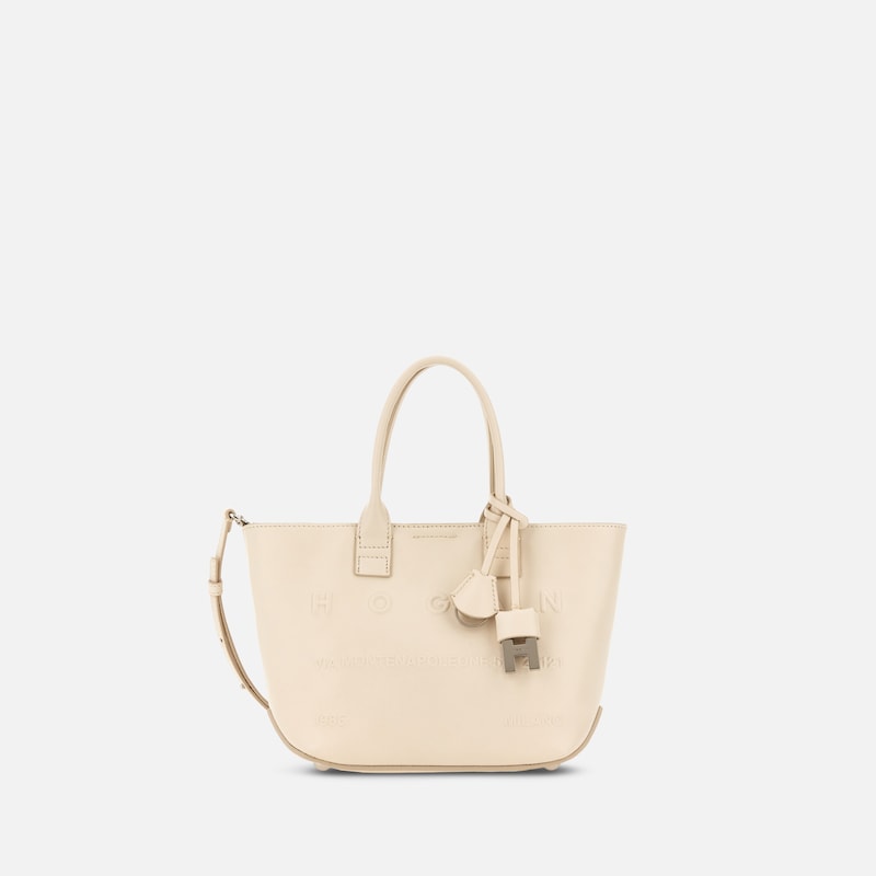 Hogan - Shopper Hogan Script Mini, CREME,  - Taschen von Hogan