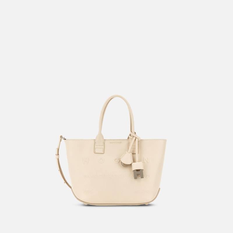 Hogan - Shopper Hogan Script Mini, CREME,  - Taschen von Hogan