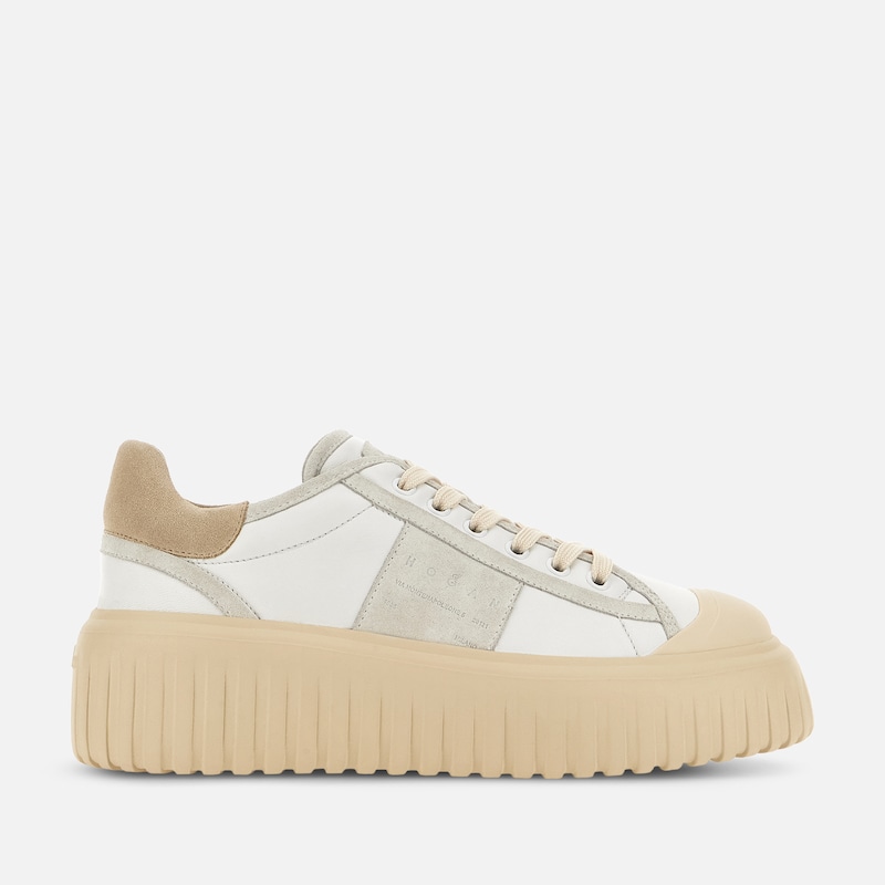 Hogan - Sneakers Hogan H-Stripes, GRAU,BEIGE,WEISS, 38 - Schuhe von Hogan