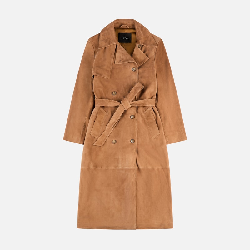 Hogan - Trenchcoat aus Veloursleder, BRAUN, WS - Jacken von Hogan