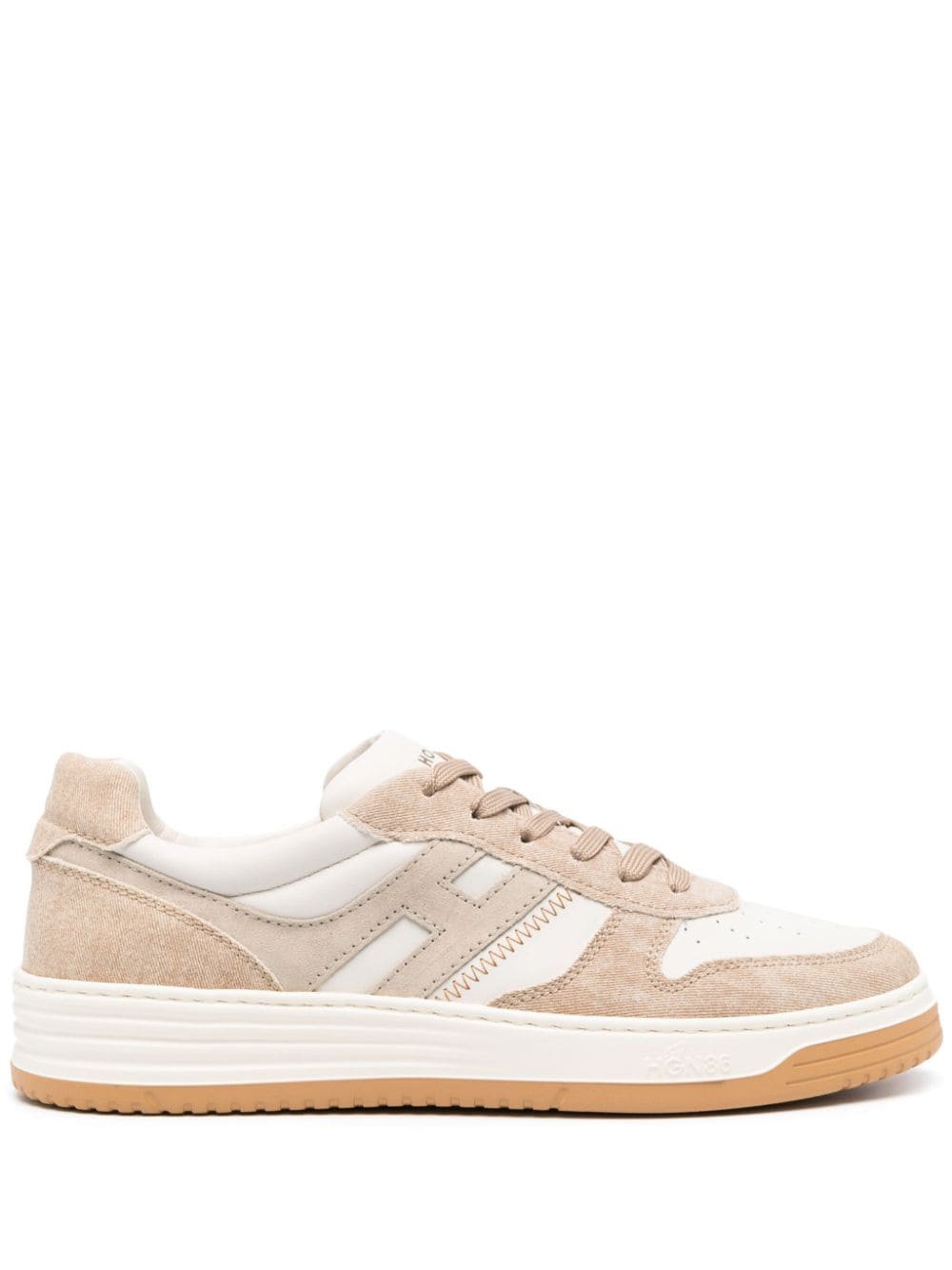 Hogan Sneakers mit Wildledereinsätzen - Nude von Hogan