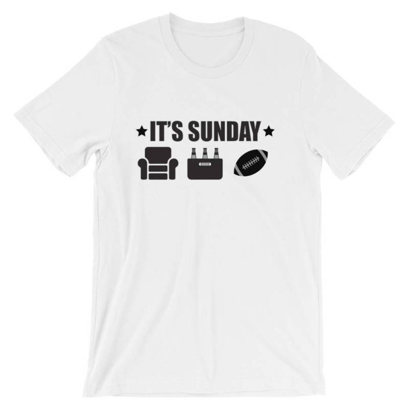 Es Ist Sonntag Kurzärmeliges Unisex T-Shirt Time For Football Kommt in Tollen Farben Passend Zu Ihrem Lieblingsteam von HogfishTees