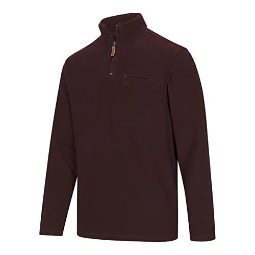 Hoggs of Fife Islander 14 Zip Micro-Fleece Shirt - Burgundy von Hoggs of Fife