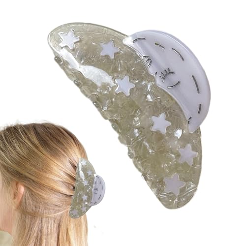 Haarklammern Stilvolle Haarschmuck Rutschfeste Haarfänger Acetat Schnecken Sonnenblume Greifer Hai-Clip Mit Leopardenmuster Haifischclip Für Damen von Hogvinnatil