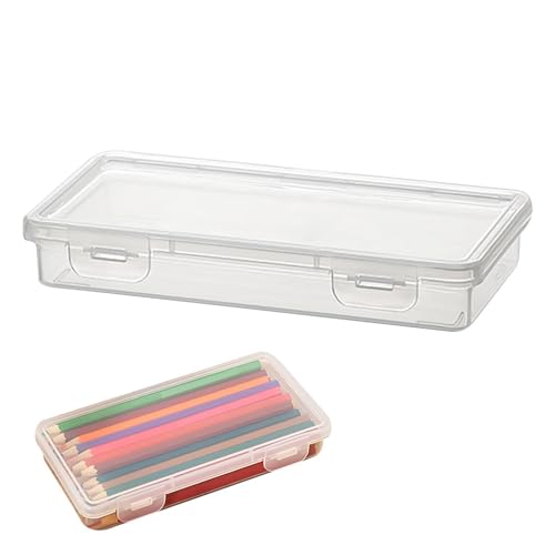 Hogvinnatil Bleistift -Fallbox, große Kapazitätslöser Bleistiftfall, Clear School Storage Organizer, Inhaber von Schreibtischversorgern Spender, Kunsthandwerksboxen Organisatoren für Klassenzimmer, von Hogvinnatil
