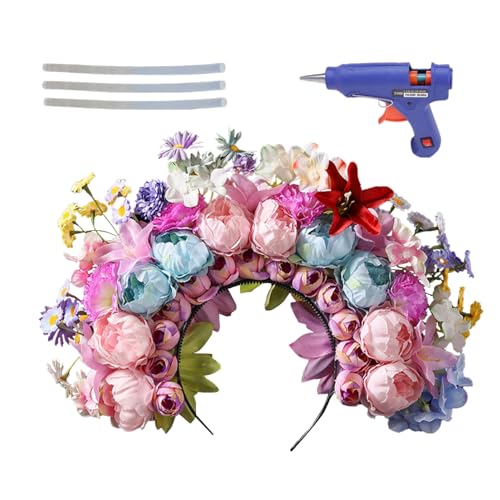Hogvinnatil Blumenstirnband, Blumenstirnbänder für Frauen, Kopfbedeckung von Blumenkronen, Festival Kopfbedeckung, Mode Hochzeitskopfschmuck, Kostüm Kopfstück für erwachsene Damen Hogvinnatil Blumenstirnband, Blumenstirnbänder für Frauen, Kopfbedeckung von Blumenkronen, Festival Kopfbedeckung, Mode Hochzeitskopfschmuck, Kostüm Kopfstück für erwachsene Damen von Hogvinnatil