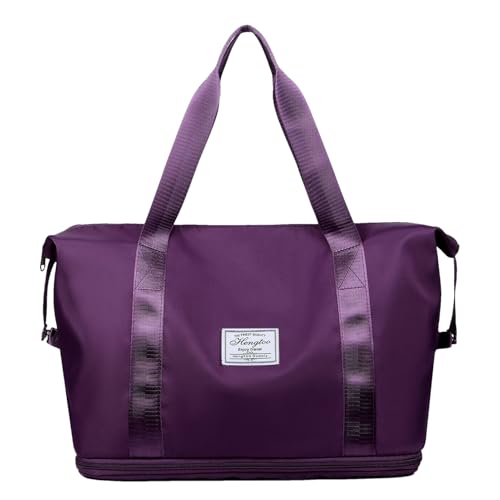 Reisetasche Damen Weekender Bag Groß Handgepäck Tasche Faltbare Saunatasche Gym Sporttasche Travel Duffle Bag Für Flugzeug Reisen Camping von Hogvinnatil