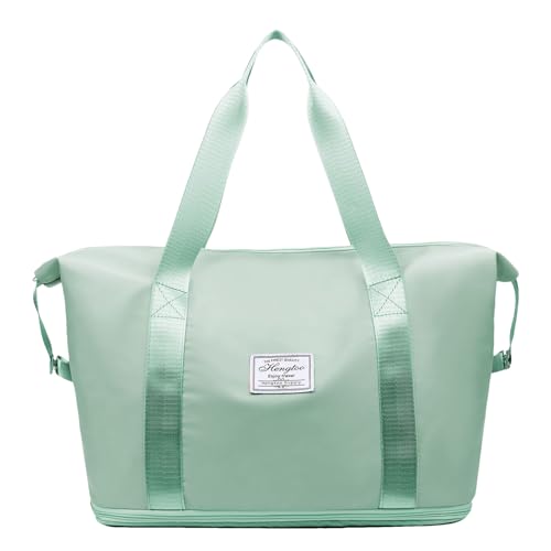 Reisetasche Damen Weekender Bag Groß Handgepäck Tasche Faltbare Saunatasche Gym Sporttasche Travel Duffle Bag Für Flugzeug Reisen Camping von Hogvinnatil