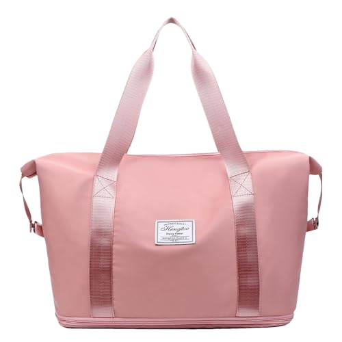 Reisetasche Damen Weekender Bag Groß Handgepäck Tasche Faltbare Saunatasche Gym Sporttasche Travel Duffle Bag Für Flugzeug Reisen Camping von Hogvinnatil