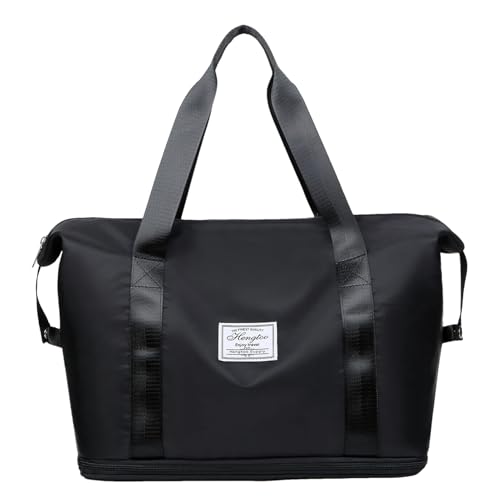 Reisetasche Damen Weekender Bag Groß Handgepäck Tasche Faltbare Saunatasche Gym Sporttasche Travel Duffle Bag Für Flugzeug Reisen Camping von Hogvinnatil