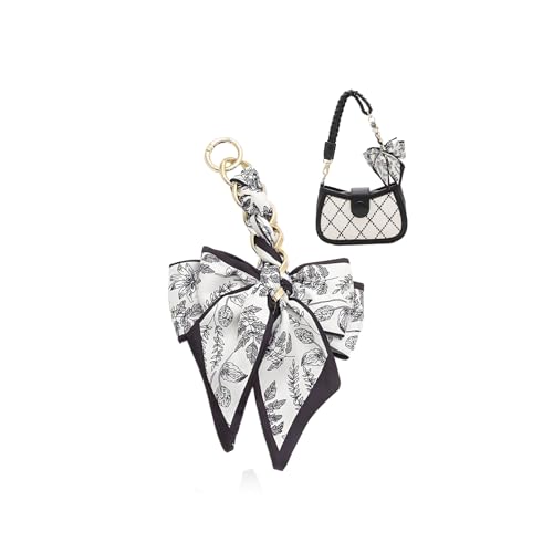 Schleife Tasche Charm Kette Schleife Anhänger Geldbörse Tasche Kette Bowknot Extender Geldbörse Charm Zubehör für Frauen Handtasche Trendiges Geschenk, Schwarz, Einheitsgröße Schleife Tasche Charm Kette Schleife Anhänger Geldbörse Tasche Kette Bowknot Extender Geldbörse Charm Zubehör für Frauen Handtasche Trendiges Geschenk, Schwarz, Einheitsgröße von Hoheng