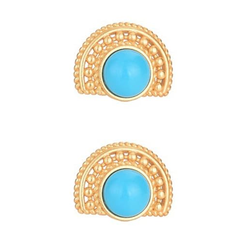 Hohopeti 1 Paar Retro Ohrringe mit Türkisdesign Vintage Ohrstecker für Damen Kreative Dekorative Accessoires für Einfach zu Tragen zu Geburtstagen und Feiertagen von Hohopeti