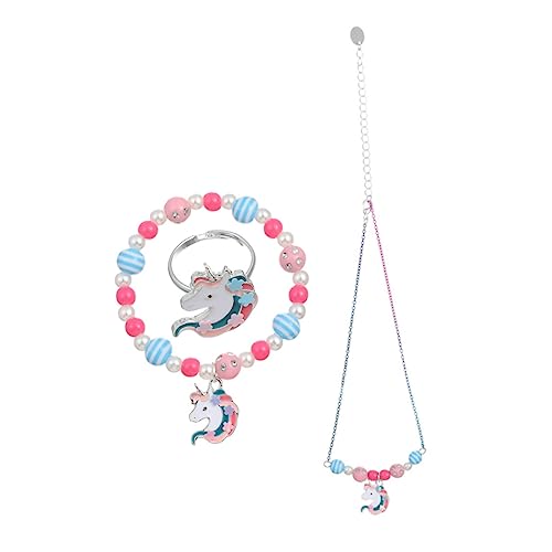 Hohopeti 1 Satz Teiliges Einhorn Schmuckset für Halskette Armband und Ring Bunte Kinderzimmer Deko für Kleine Mädchen für Fotoshootings und Kostüme Hohopeti 1 Satz Teiliges Einhorn Schmuckset für Halskette Armband und Ring Bunte Kinderzimmer Deko für Kleine Mädchen für Fotoshootings und Kostüme von Hohopeti