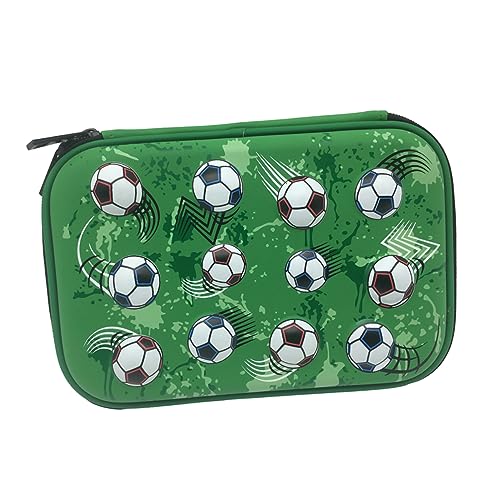 Hohopeti Federmäppchen in Fußballsportform Schminkpinsel-Aufbewahrungstasche Mit Reißverschluss Strapazierfähiges Material Für Bleistifte Und Pinsel Reisen Und Heimgebrauch von Hohopeti