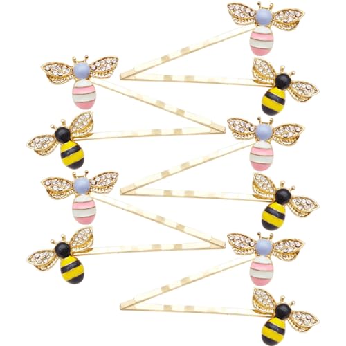 Hohopeti 10 Stück Teiliges Bienen Haarnadeln Metall Haarspangen für Damen und Mädchen Glänzend Dekorativ Geeignet für Hochzeiten Partys und Alltag Einfache Anwendung Modisches Accessoire von Hohopeti