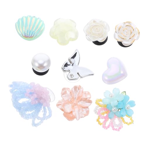 Hohopeti 10 Stück Teiliges Blumen Schuhclips Kristallverzierung Elegante Blüten Schmuck Schuhdekoration Für Hochzeit Party Pumps Sandalen Flip Flops Heel Accessoires von Hohopeti
