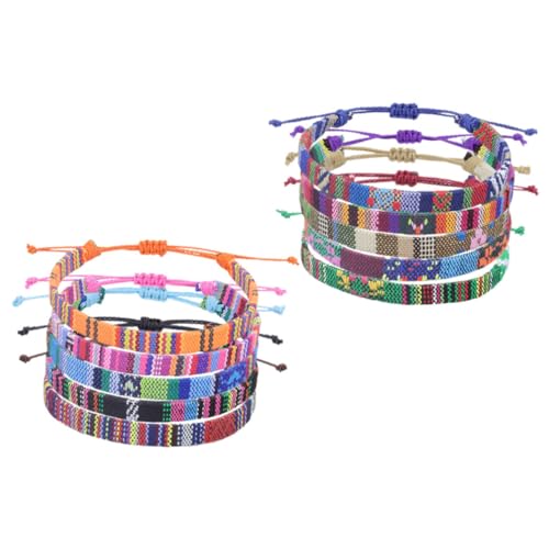 Hohopeti 10 Stück Teiliges Ethnisches Verstellbares Webarmband Set Leichte Baumwoll Flechtarmbänder mit Retro Muster Strand Armbänder für Damen und Herren Handgefertigte Boho Hohopeti 10 Stück Teiliges Ethnisches Verstellbares Webarmband Set Leichte Baumwoll Flechtarmbänder mit Retro Muster Strand Armbänder für Damen und Herren Handgefertigte Boho von Hohopeti