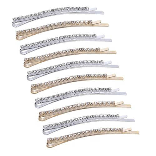 Hohopeti 10 Stück Teiliges Haarschmuck Strasssteinen Glitzernde Braut Haarnadeln in Gold und Silber Elegante Haarspangen für Frauen und Mädchen bei Hochzeiten Partys und Besonderen von Hohopeti