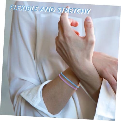 Hohopeti 10 Stück Teiliges Leuchtende Silikon armbänder Elastisch Flexibel für Damen und Herren Dehnbar Komfortabel für Partys Festivals Konzerte Modisches Accessoire von Hohopeti