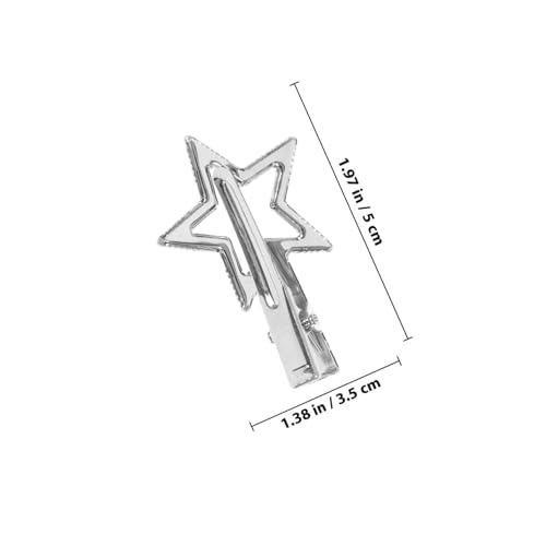 Hohopeti 10 Stück Teiliges Metall Stern Haarclips Haarklammern mit Sicherem Halt und Langlebigem Design Silberfarbene Haarklammern für Mädchen und Frauen Dekorative Haarschmuck für Alltag von Hohopeti