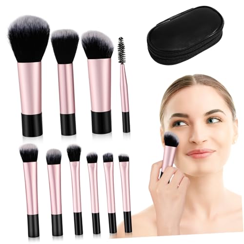 Hohopeti 10 Stück Teiliges Mini Make Up Pinselset mit Praktischem Aufbewahrungsbeutel Vielseitige Kleine Schminkpinsel für Frauen für Reisen Präzises Auftragen von Foundation Lidschatten Hohopeti 10 Stück Teiliges Mini Make Up Pinselset mit Praktischem Aufbewahrungsbeutel Vielseitige Kleine Schminkpinsel für Frauen für Reisen Präzises Auftragen von Foundation Lidschatten von Hohopeti