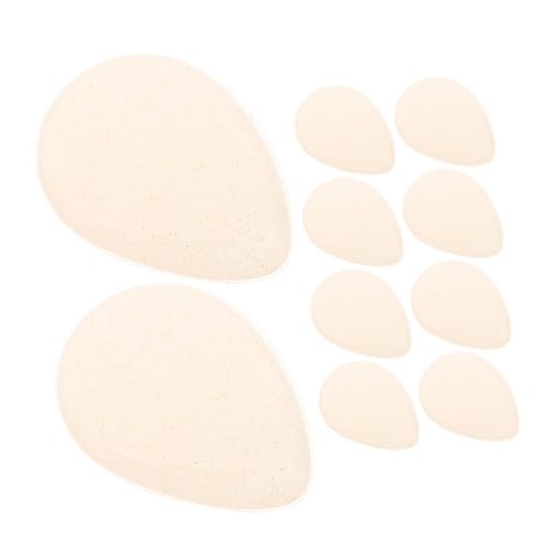 Hohopeti 10 Stück Teiliges Silikon Make Up Schwamm Transparente nicht Absorbierende Blending Schwämme für Flüssige Foundation Schonend zur Haut Leicht zu Reinigen Präzise Konturierung für von Hohopeti
