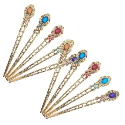 Hohopeti 10 Stück Teiliges Vintage Haarnadeln aus Legierung mit Strassbesatz Elegante Chinesische Haarschieber für Hochsteckfrisuren Geeignet für Frauen Geschenkidee zu Muttertag und von Hohopeti