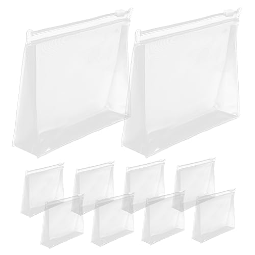 Hohopeti 10 Stück Transparente Kosmetiktaschen Reise Kulturbeutel Mit Wasserdichtem Design Für Damen Durchsichtige Make up Taschen Für Toilettenartikel Für Reisen Und Unterwegs von Hohopeti