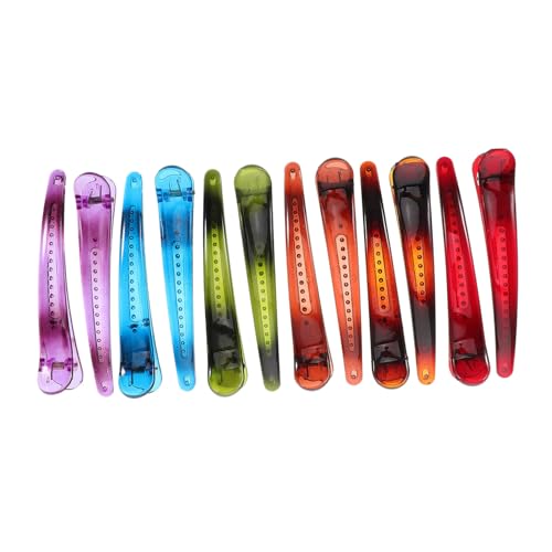 Hohopeti 12 Stück Teiliges Bunter Kunststoff Entenschnabel Haarclips mit Rutschfestem Griff Vielseitige Alligator Haarklammern für Damen zum Styling Schneiden und Abteilen Aller Haartypen Hohopeti 12 Stück Teiliges Bunter Kunststoff Entenschnabel Haarclips mit Rutschfestem Griff Vielseitige Alligator Haarklammern für Damen zum Styling Schneiden und Abteilen Aller Haartypen von Hohopeti
