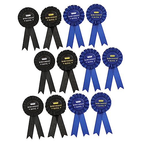 Hohopeti 12 Stück Teiliges Geburtstags broschen Dekorative Anstecknadeln mit Stoffband Weiche und Bequeme Party badges für Mädchen und Jugend als und Fotorequisite von Hohopeti