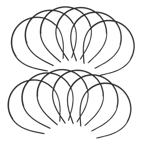 Hohopeti 12 Stück Teiliges Kunststoff Haarband mit Rutsch Zähnen für Damen Schmaler Leichter Stirnband für Diy Dekoration Sicherer bei Sport und Alltag Vielseitig Einsetzbar von Hohopeti