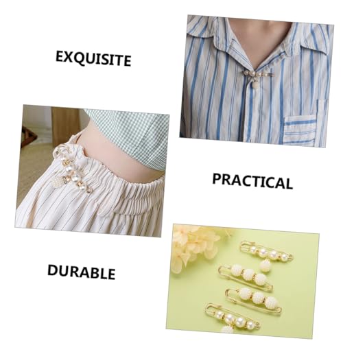 Hohopeti 12 Stück Teiliges Perlen Broschen Verstellbare Kleidungs Clips für Kleider Pullover Schals und Hosen Sichere Anstecknadeln zur Taillen und Kleidungsanpassung Stilvolle Schmuck von Hohopeti