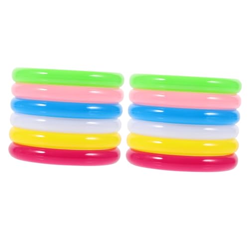 Hohopeti 12 Stück Teiliges Set Bunte Kunststoff Armbänder für Damen Candy Farben Leicht zu Tragen Dekorationsschmuckstück und DIY Zubehör von Hohopeti