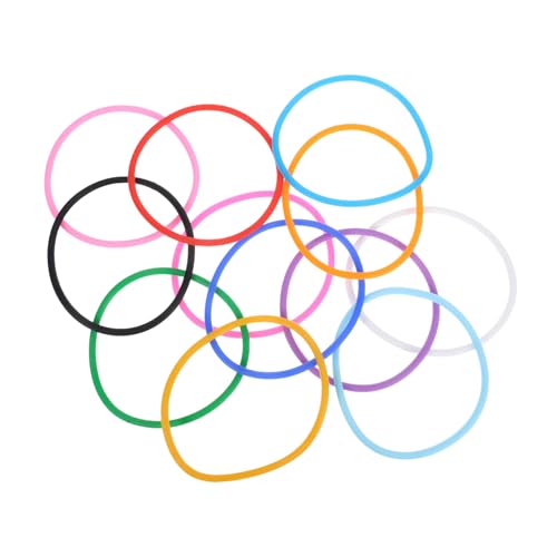 Hohopeti 12 Stück Teiliges Silikonarmband Candyfarben Bunte Armbänder Vielseitig Tragbar Leicht Sport Festivals Valentinstag Damen Bangle Bracelets Event Wristband Robust Modisch von Hohopeti