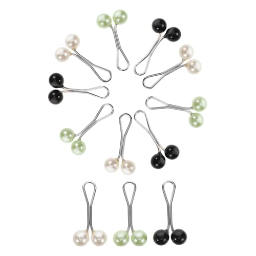 Hohopeti 12 Stück Teiliges U Förmiges Schal Clip mit Bunten Kunstperlen Sichere und Leichte Halterung für Empfindliche Stoffe und Haare Vielseitig als Schal Schultertuch oder Kleidungsclip von Hohopeti