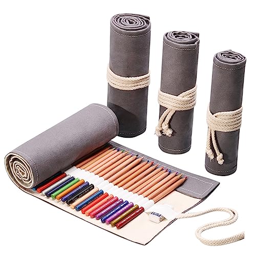 Hohopeti Stift Vorhang Schreibwaren Tasche Bleistift Lagerung Organizer Bleistift Rolle Wrap Tragbare von Hohopeti