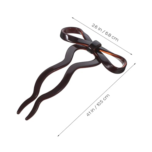 Hohopeti 2 Französische Haarnadeln aus Robustem Acetat U Förmige Schleifen Haarspangen für Damen Vielseitig für Haartypen Eleganter Haarschmuck für Zöpfe Dutts und von Hohopeti