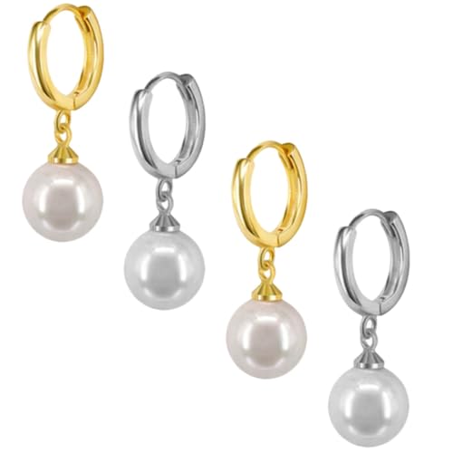Hohopeti 2 Paare Dangle Ohrringe für Mädchen mit Modischem Perlen design Leicht Einfach zu Tragen Eleganter Ohrschmuck für Teenager Geeignet für Alltag Party Valentinstag Weißgold Hohopeti 2 Paare Dangle Ohrringe für Mädchen mit Modischem Perlen design Leicht Einfach zu Tragen Eleganter Ohrschmuck für Teenager Geeignet für Alltag Party Valentinstag Weißgold von Hohopeti