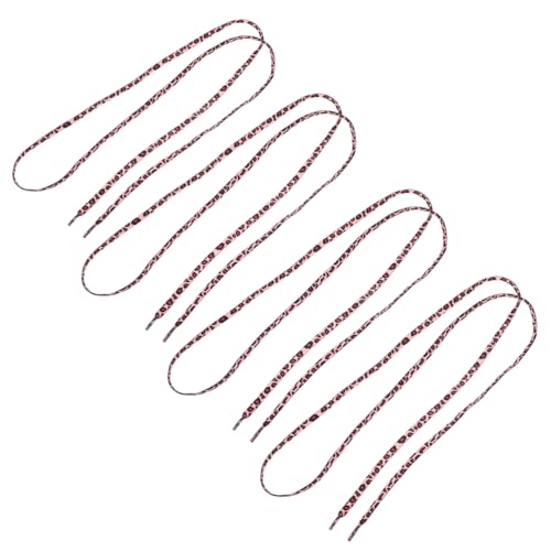 Hohopeti 2 Paare Elastische Leopard Schnürsenkel Flache Schuhbänder Für Sneaker Damen Herren Strapazierfähige Schuhriemen Modisches Tiermuster von Hohopeti