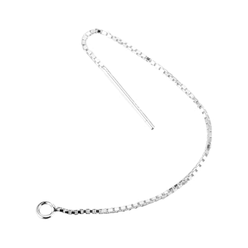 Hohopeti 2 Paare Lange Ohrfäden Ohrringe Silber Reines Silber Ohrstecker DIY Schmuck Zubehör Frauen Stylisch Allergiefrei Geschenk von Hohopeti