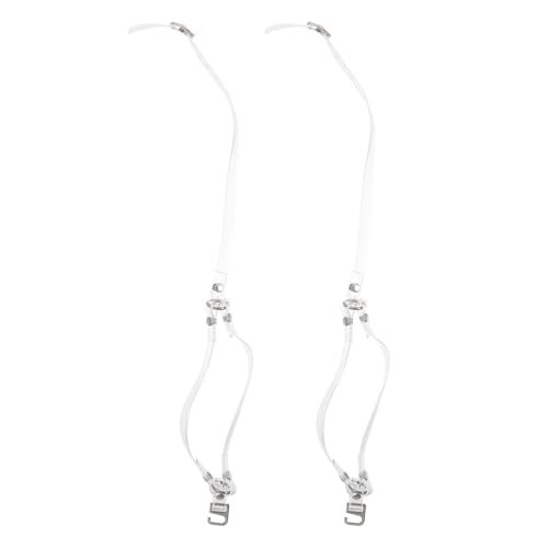 Hohopeti 2 Paare PU Lederschnürsenkel für High Heels Transparent Dreieck schnürsenkel mit Metallverschluss Anti rutsch Schuhriemen für Damen Hohe Absätze Installieren und Stabil von Hohopeti