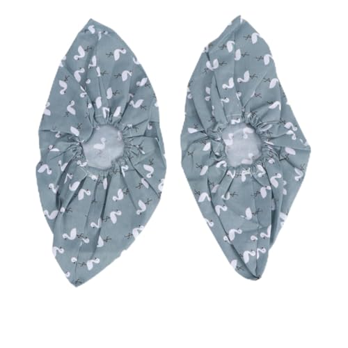 Hohopeti 2 Paare Waschbare Dicke Baumwoll Schuhüberzieher mit Rutschfester Sohle Strapazierfähiger Schutz für Herren und Damen Atmungsaktiv Schmutzabweisend für Innenbereich Grün von Hohopeti