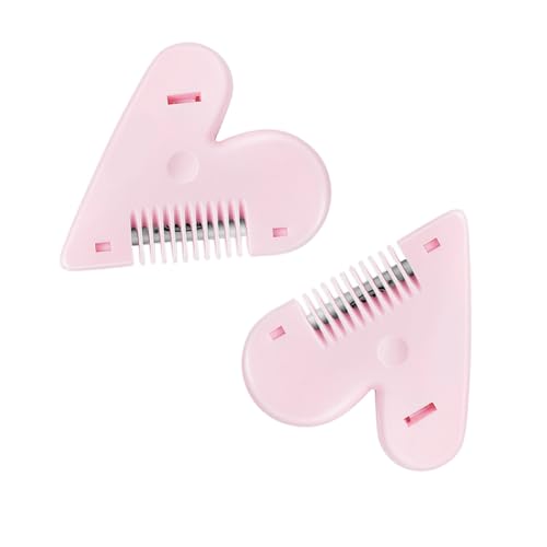 Hohopeti 2 STÜCK Teiliges Bang Trimming Kamm aus mit Rutschfestem Abs Gehäuse Kompakt und Tragbar Sicherer Schutz für Haare Haarschneidewerkzeug für Frauen Präzise und Langlebig von Hohopeti