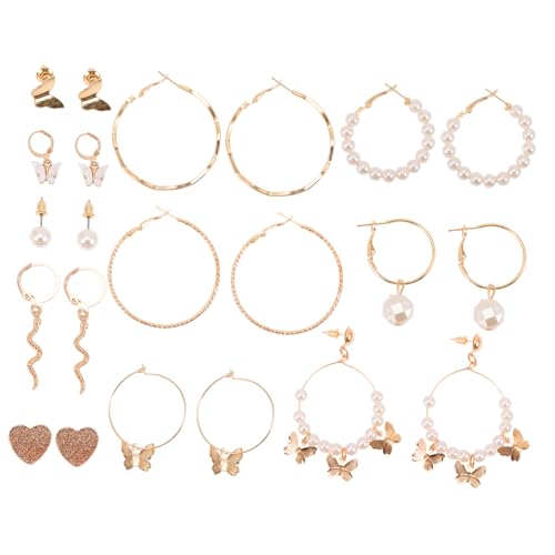 Hohopeti 2 Sätze Schlichte Perlen Ohrringe Damen mit Schmetterlings Ohrstecker Eleganter Ohrschmuck Teilig Vielseitig Kombinierbar Angenehm zu Tragen Modisch und Hohopeti 2 Sätze Schlichte Perlen Ohrringe Damen mit Schmetterlings Ohrstecker Eleganter Ohrschmuck Teilig Vielseitig Kombinierbar Angenehm zu Tragen Modisch und von Hohopeti