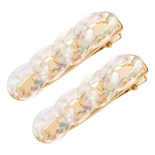 Hohopeti 2 Stück Acryl haarclip Stylische und Vielseitige Duckbill haarklammern für Frauen und Mädchen Langlebig aus Acryl und Geeignet für Dünnes und Dickes Haar Modisches von Hohopeti