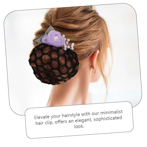 Hohopeti 2 Stück Blumen Haarnetz Haarspangen Damen Haarschmuck Haarbedeckung für Dutt Elegante Minimalistische Styling Clips Bequem und Vielseitig für Alltag und Beruf von Hohopeti