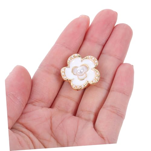 Hohopeti 2 Stück Blumen Manschettenknöpfe Damen Dekorative Perlen Knopfabdeckungen DIY Schmuck Accessoires für Hemden und Kleider Kleidung Verschönerung von Hohopeti