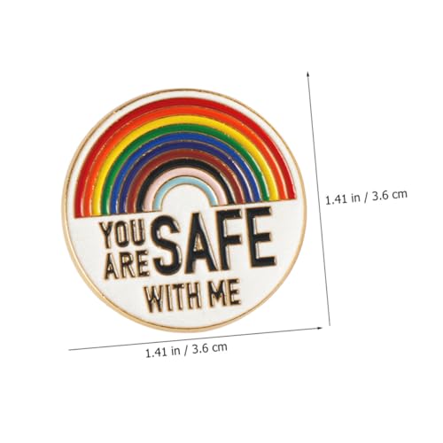 Hohopeti 2 Stück Bunte Emaille Pins mit Regenbogenmotiv Langlebige Metallbroschen Pride Anstecknadeln für Damen Vielseitige Kleidung und Taschen Dekoration Hohopeti 2 Stück Bunte Emaille Pins mit Regenbogenmotiv Langlebige Metallbroschen Pride Anstecknadeln für Damen Vielseitige Kleidung und Taschen Dekoration von Hohopeti