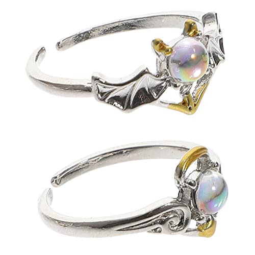 Hohopeti 2 Stück Damen Ringe aus und Verstellbare Offene Ringe mit Feiner Verarbeitung Glatten Kanten Eleganter Schmuck für Hochzeit Verlobung und Besondere Anlässe Hohopeti 2 Stück Damen Ringe aus und Verstellbare Offene Ringe mit Feiner Verarbeitung Glatten Kanten Eleganter Schmuck für Hochzeit Verlobung und Besondere Anlässe von Hohopeti