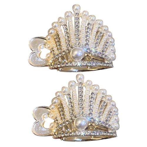Hohopeti 2 Stück Elegante Strass Haarklammern Kleine Krallenclips für Dickes und Dünnes Haar Modische Ponytail Halter Rutschfeste Haarschmuck für Frauen Geeignet für Party und Alltag von Hohopeti